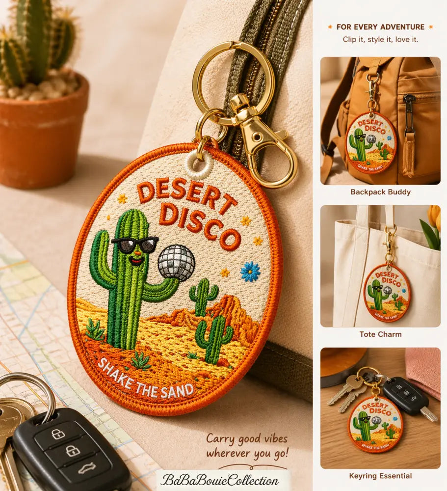 Desert Disco Cactus Keychain – Shake the Sand